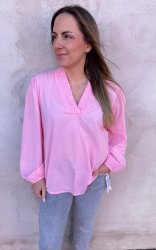 Jasse - Blus V-ringad -Rosa -  Nyhet