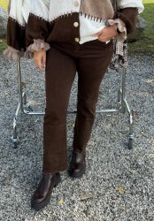 Jenna - Jeans - Flare - Brown - Nyhet