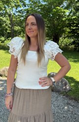 Josie - Topp - Cream - Nyhet