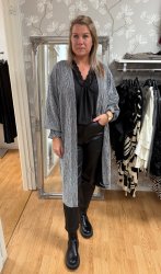 Julia- Kofta med smock - Silver/Glitter - Nyhet