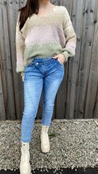 Kylie - Jeans F012 - Dragkedja - Ljustvätt