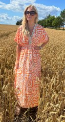 Kammi - Klänning - Zebra - Orange - Nyhet