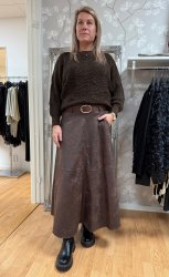 Katja - Skinnkjol - Brun - Nyhet