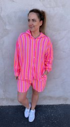Kaylin - Skjorta - Randig - Orange/Rosa-  Nyhet
