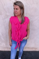 Kelly - Topp med knyt - Cerise - Nyhet