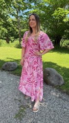 Kate - Klänning - Paisley - Rosa - Nyhet