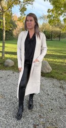 Tilda- Långkofta - Beige- Nyhet