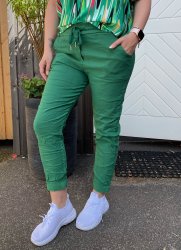 Amina - Bukser med bindebånd - Grøn - Ny