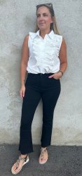 Tina - Jeans mini flare - Svart - Nyhet