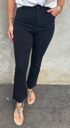 Tina - Jeans mini flare - Svart - Nyhet