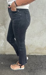 Tina - Jeans mini flare - Grå - Nyhet