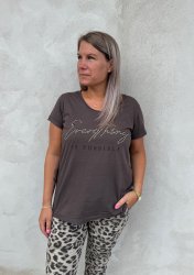Lillian - T-shirt - Brun -  Nyhet