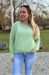 Lizette - Stickad tröja- Grön - Nyhet