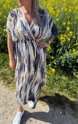 Loue - Omlottklänning - Batik - Svart/Grå/Beige-  Nyhet