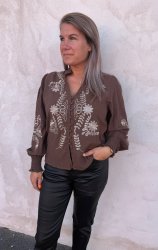 Louise - Blus - Mönster - Choco - Nyhet