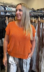 Elin - Lurextopp - Orange  -  Nyhet
