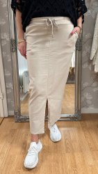 Madde - Kjol med knyt  - Beige - Nyhet