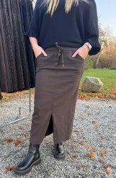 Madde - Kjol med knyt - Coffee - Nyhet