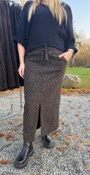 Madde - Kjol med knyt - Coffee/Leo - Nyhet