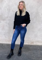 Magda - Jeans med Knyt - Mörktvätt - Nyhet