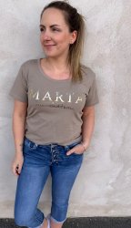 Jeanette - Tshirt - Marta - Beige- Nyhet