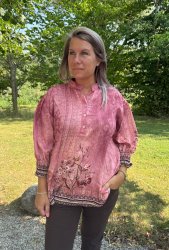 Melisande - Blus - Mönster - Rosa - Nyhet