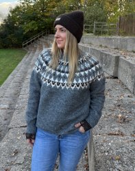 Mileah - Stickad Tröja  - Grå - Nyhet