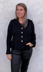Minna- Kofta volanger - Svart  - Nyhet