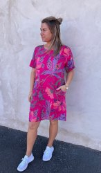 Miranda - Linnetunika Flower - Cerise - Nyhet