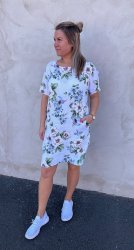Miranda - Linnetunika Flower - Vit - Nyhet