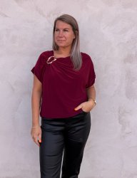 Mirelle - Topp med spänne - Bordo - Nyhet