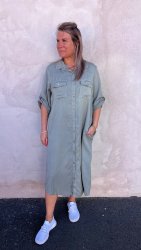 Astrid25 - Skjortklänning- Khaki - Nyhet