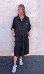 Astrid25 - Skjortklänning-  Svart- Nyhet