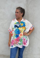 Rosanna - Blus - Papegoja - Multi -  Nyhet