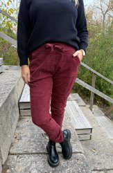 Pecan - Manchester Byxa med knyt  - Bordo - Nyhet