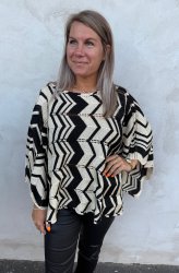 Esther- Poncho - Guld/Svart- Nyhet