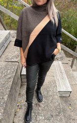 Sonja - Ponchotröja - Brun- Nyhet