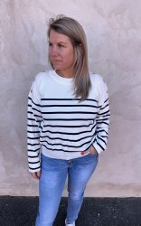 Caroline- Topp - Guldknappar- Vit- Nyhet