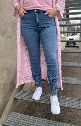 Rita- Jeans - Rosetter - Ljus Denim - Nyhet