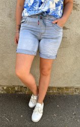Rita - Shorts med knyt - Ljusdenim -Nyhet