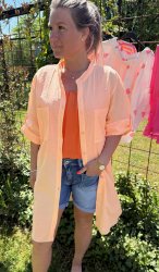 Rosea - Tunika - Randig - Orange -Nyhet