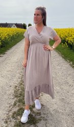 Sabine- Klänning - Taupe - Nyhet