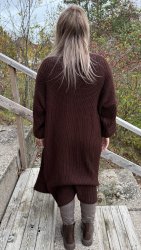 Saga - Långkofta - Brun-  Nyhet