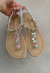 Mona- Sandal med Bling - Silver - Nyhet