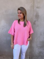 Sia - Finstickad tröja - Bubblegum- Nyhet