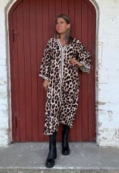 Stefania - Klänning - Leopard - Brun - Nyhet