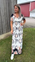 Taylor - Långklänning  Mönster - Svart - Nyhet