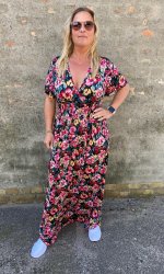 Taylor - Lang kjole - Blomstermønster - Flerfarvet - Nyhed