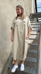 Astrid- Jeansklänning - Beige- Nyhet