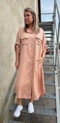 Astrid- Jeansklänning - Rosa- Nyhet